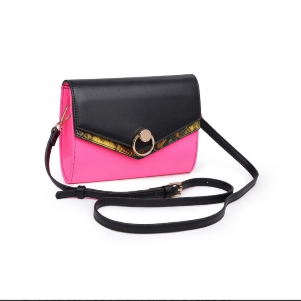 Urban Expressions Adea Snake Skin Smooth Vegan Leather Crossbody Bag